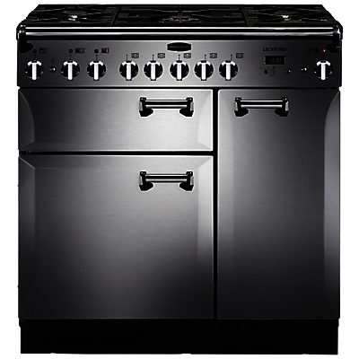 Rangemaster Leckford 90cm Dual Fuel Range Cooker Stainless Steel/Chrome